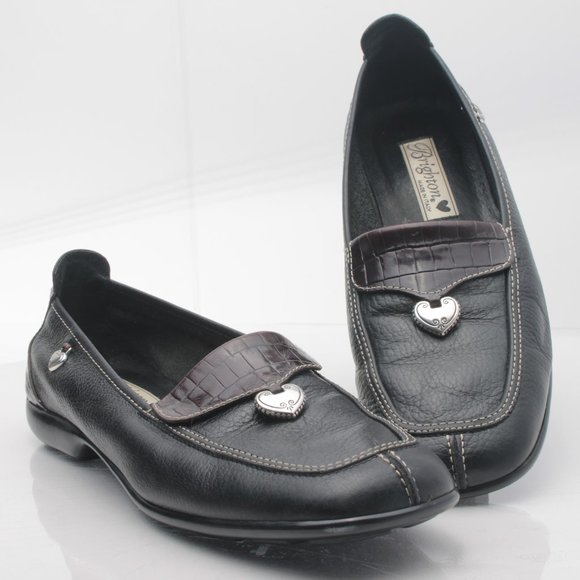 Brighton Shoes - Brighton URSA Black Leather Elegant Driving Shoes Loafers 8.5N
